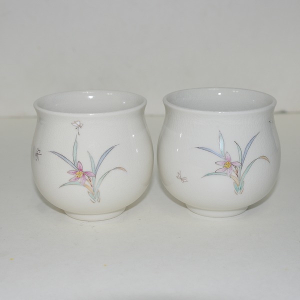 사스마 심수관(沈壽官) 15대 분청자 잔2점셋트