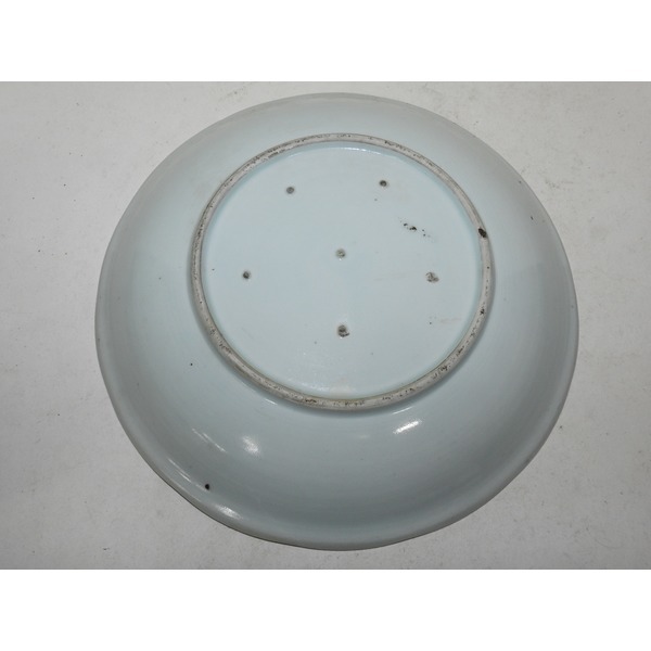 골동-100년이상된 청화백자산수문 대완