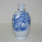 100년이상된 고이마리 청화백자산수문 주병