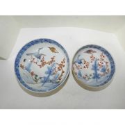 100년이상된 고이마리 청화금채화문 대완 2점