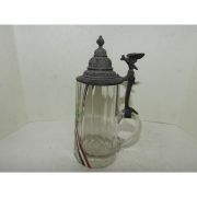 골동-독일산 주석에 유리 맥주잔