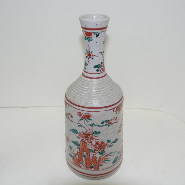 100년전후연대의 구고가마 청화백자 진사채 주병