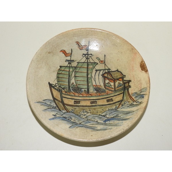 28-무역선을 그린 청자 완