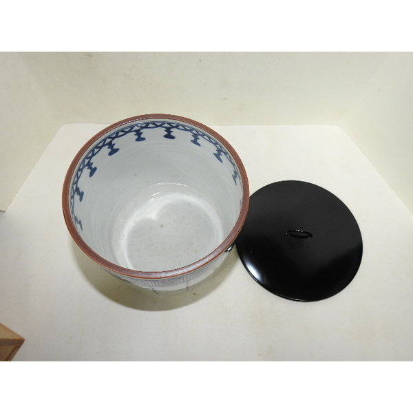 나무두껑 이마리 청화백자 수통