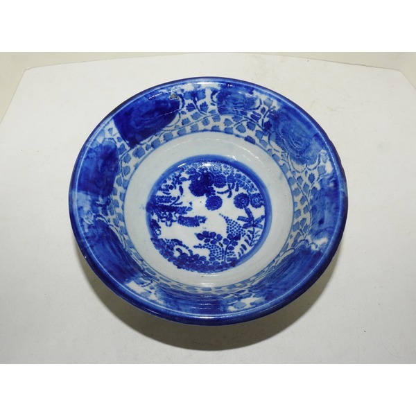 골동-100년이상된 청화백자화문 대완