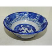 골동-100년이상된 청화백자화문 대완