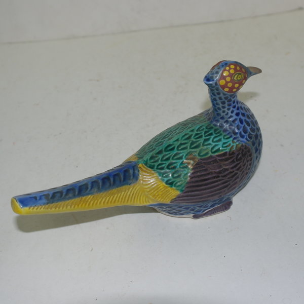 구다니 청자 꿩 조각상