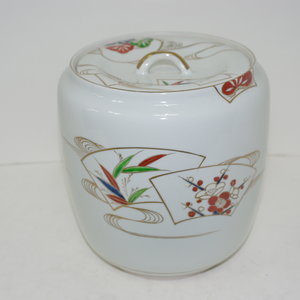 명품-구다니 진사화문백자 매화문 수통