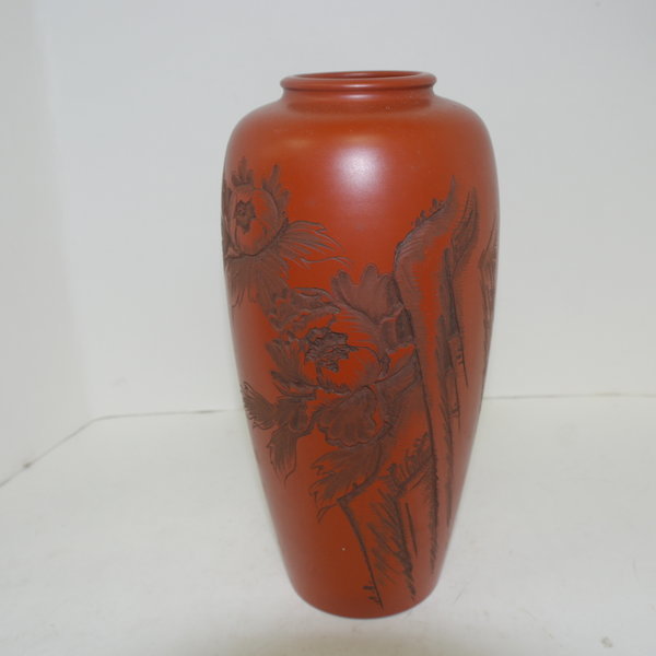 명품-일본자사 도자기 음각화문 화병