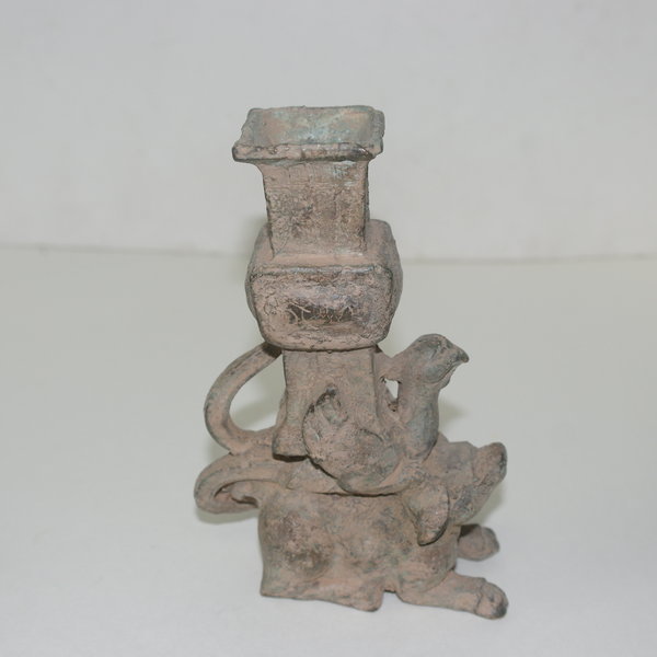 청동으로된 해태용비익조 호