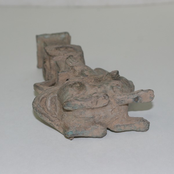 청동으로된 해태용비익조 호