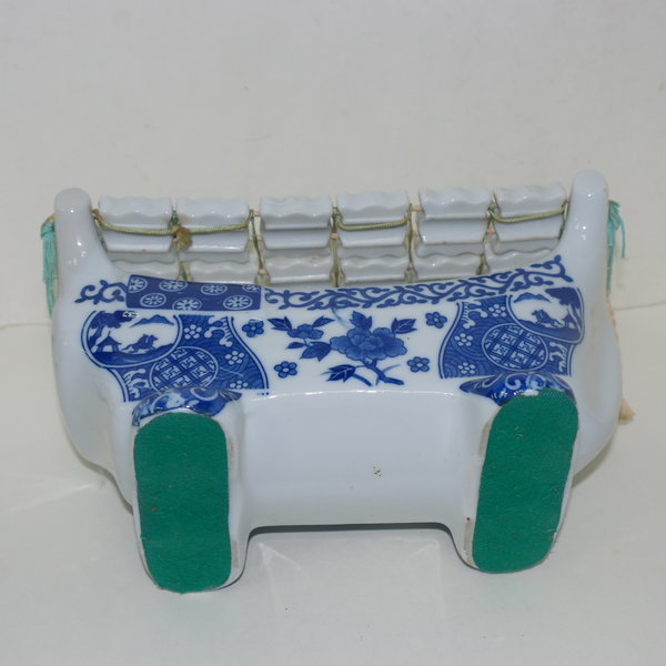 외사기 청화백자 도자기 베게