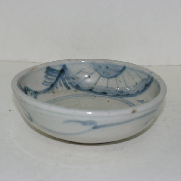 150년이상된초기 양촌이마리 청화백자완