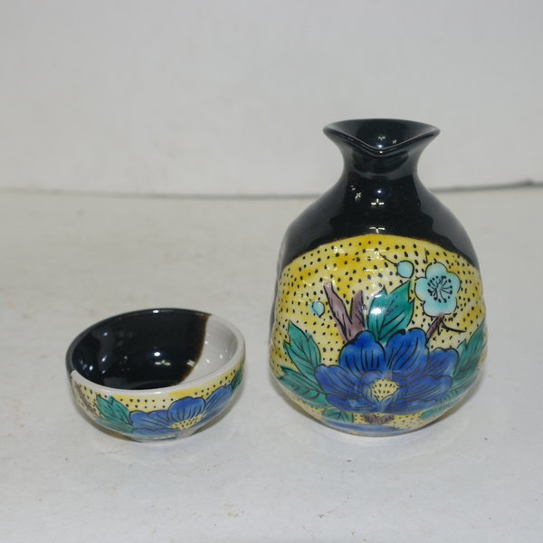 구다니(九谷) 청자 주병셋트