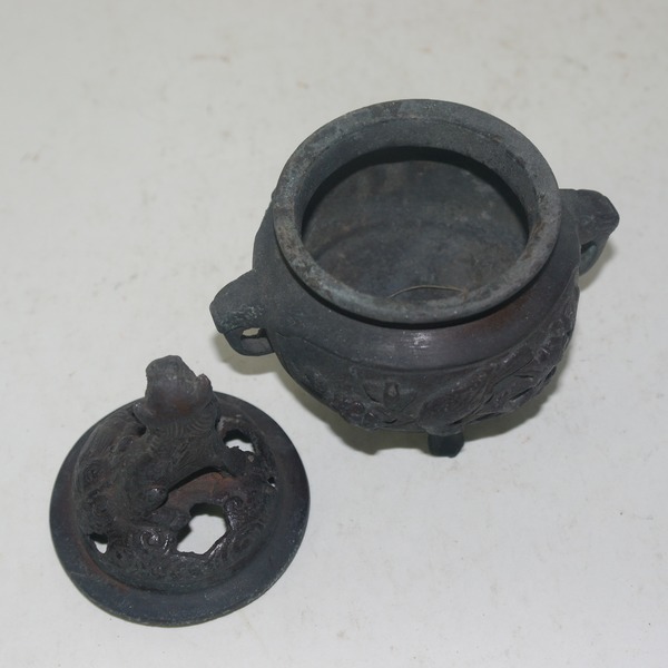 연대좋은 청동으로된 해태 향로