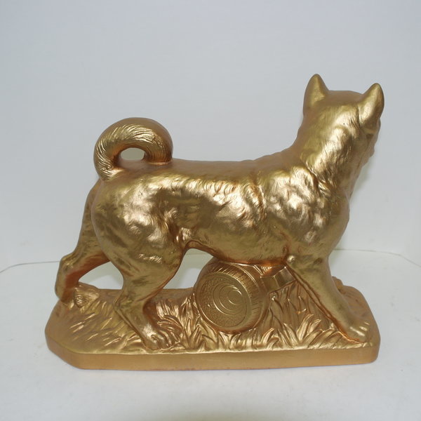 청자 도자기로된 금채 개 조각상