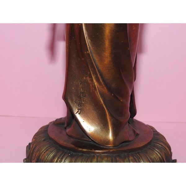 명품-高村光雲(일본목조의 아버지) 청동관음불입상