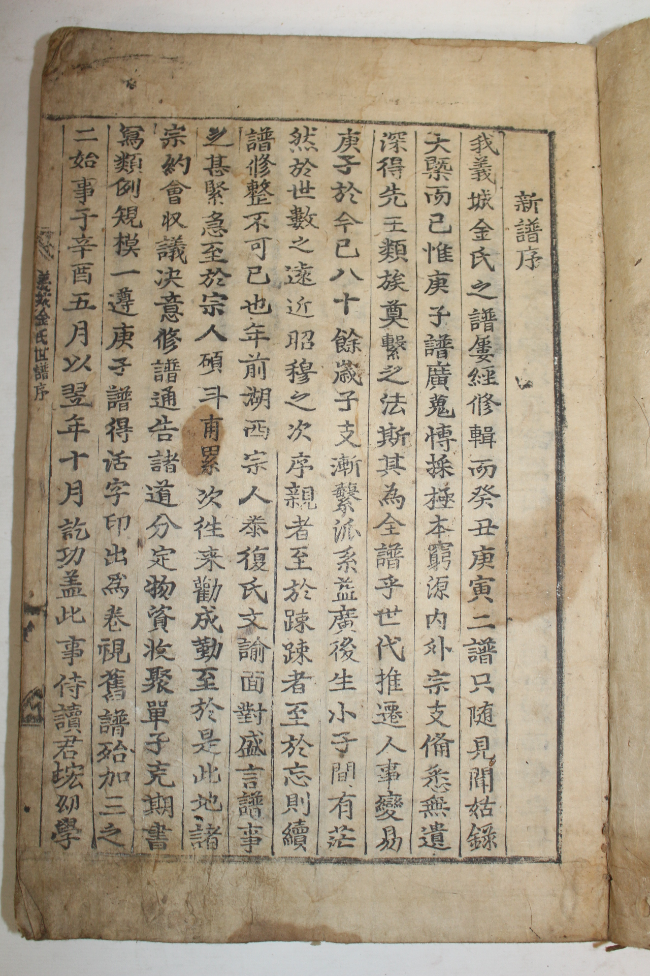 1802년(상지2년) 목활자본 의성김씨세보(義城金氏世譜)권1  1책