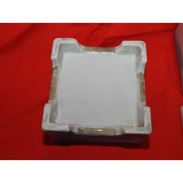 골동-청화백자 노송인물문 삼단합