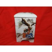 골동-청화백자 노송인물문 삼단합