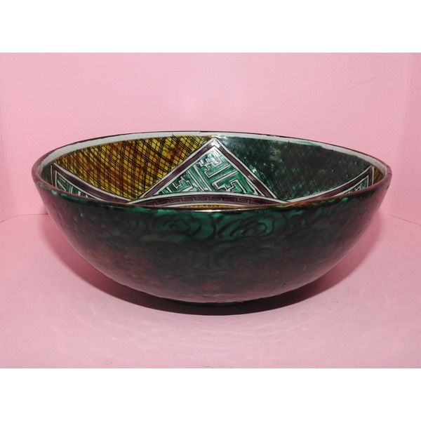 골동-고구다니 복자청화백자산수문 대완