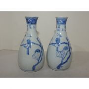 골동-청화백자조화문 藏六 주병2점