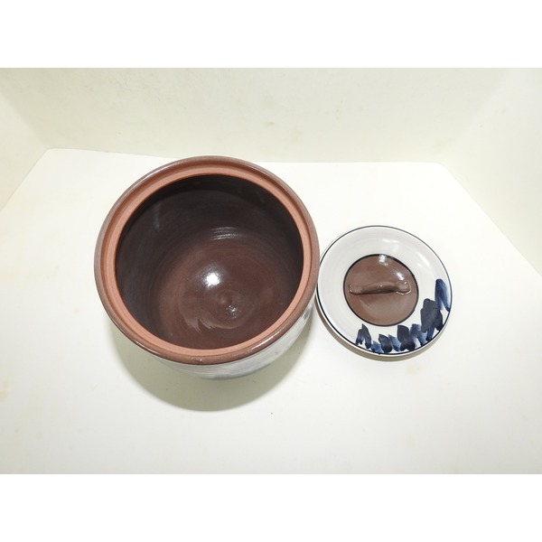 분청자 산수문 수통 차통