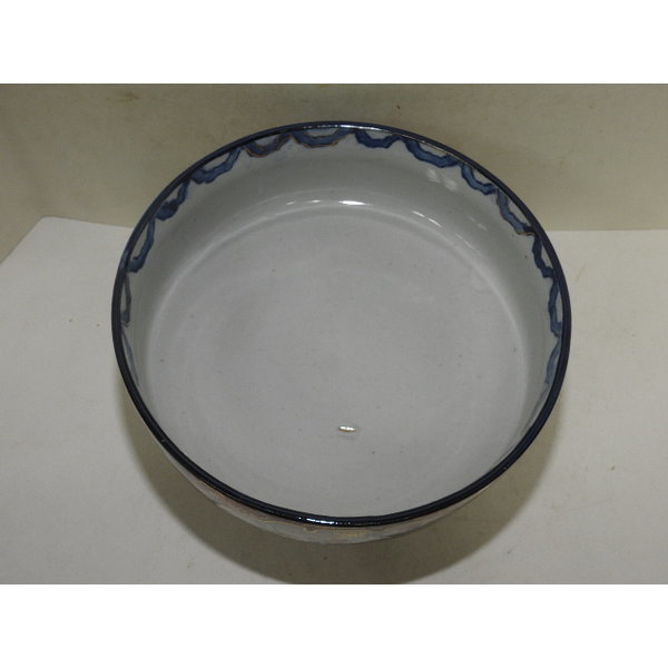 골동-이마리청화백자진사금채화문 굽다리완