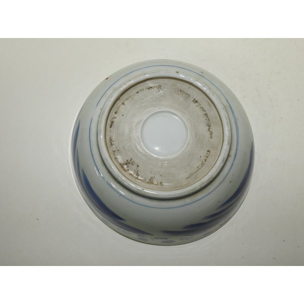 골동-100년이상된 청화백자화문 대완