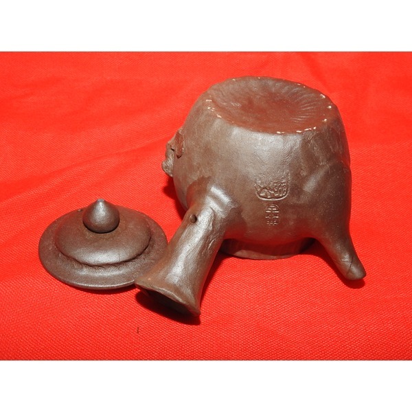 자사도자기 양각호랑이문 다관