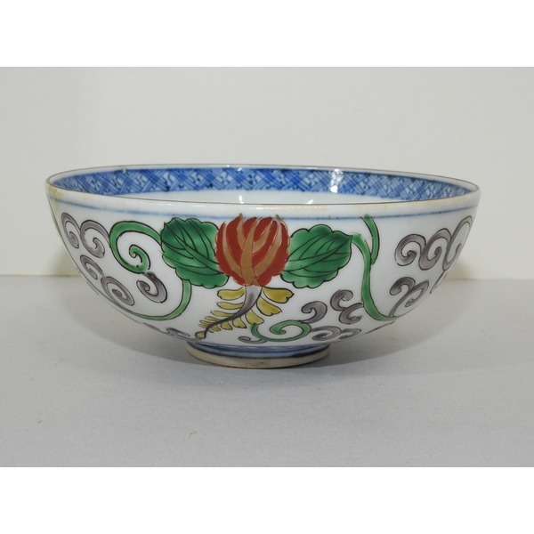 골동-150년이상된 청화백자진사화문 완