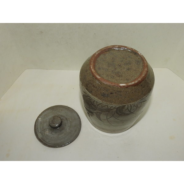 분청자 초화문 수통 차통