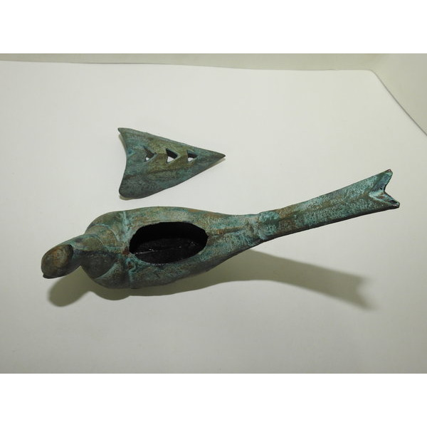 무쇠에 금채된 꿩형 향로