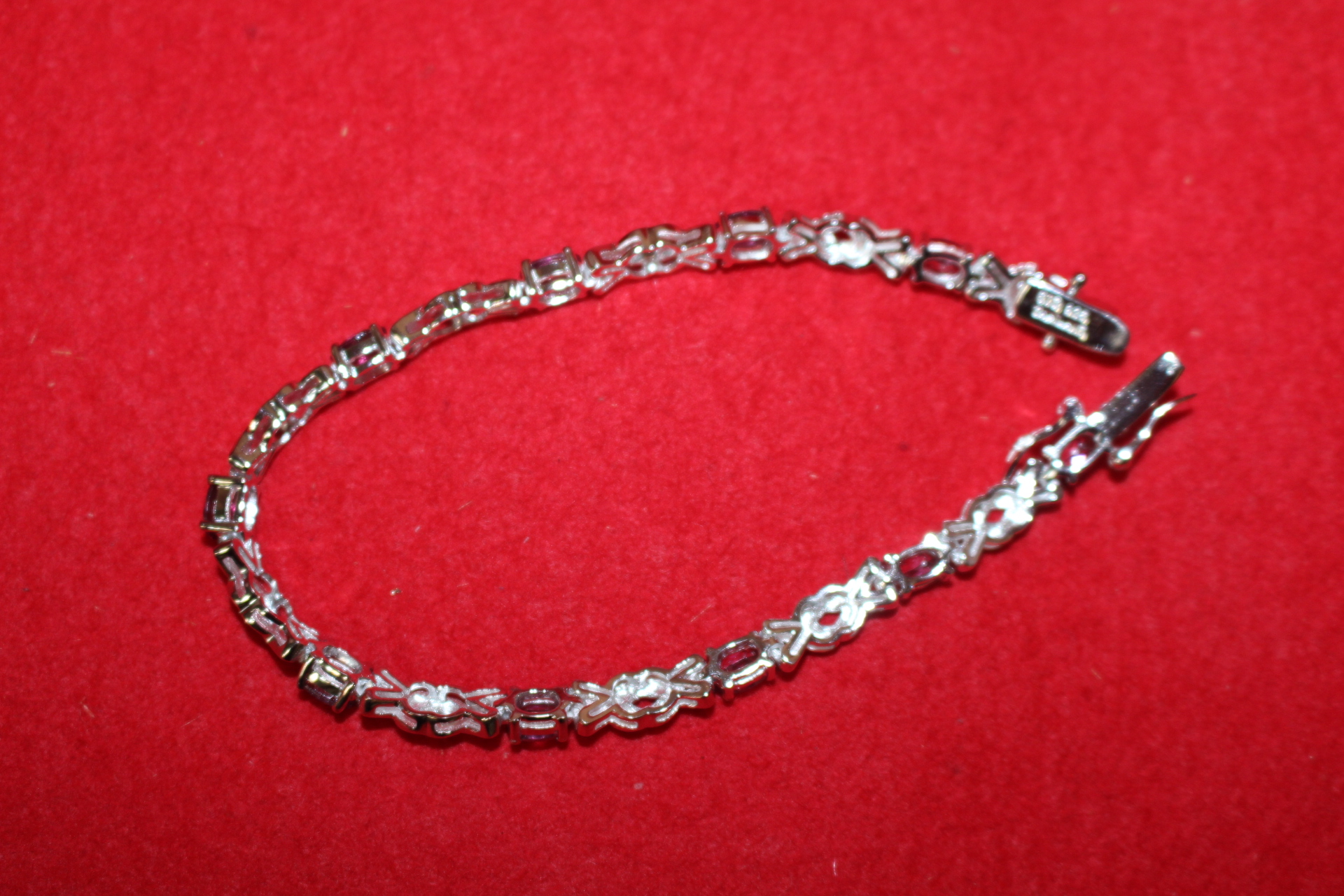 순은 925 보석이 장식된 팔찌 (15그람)