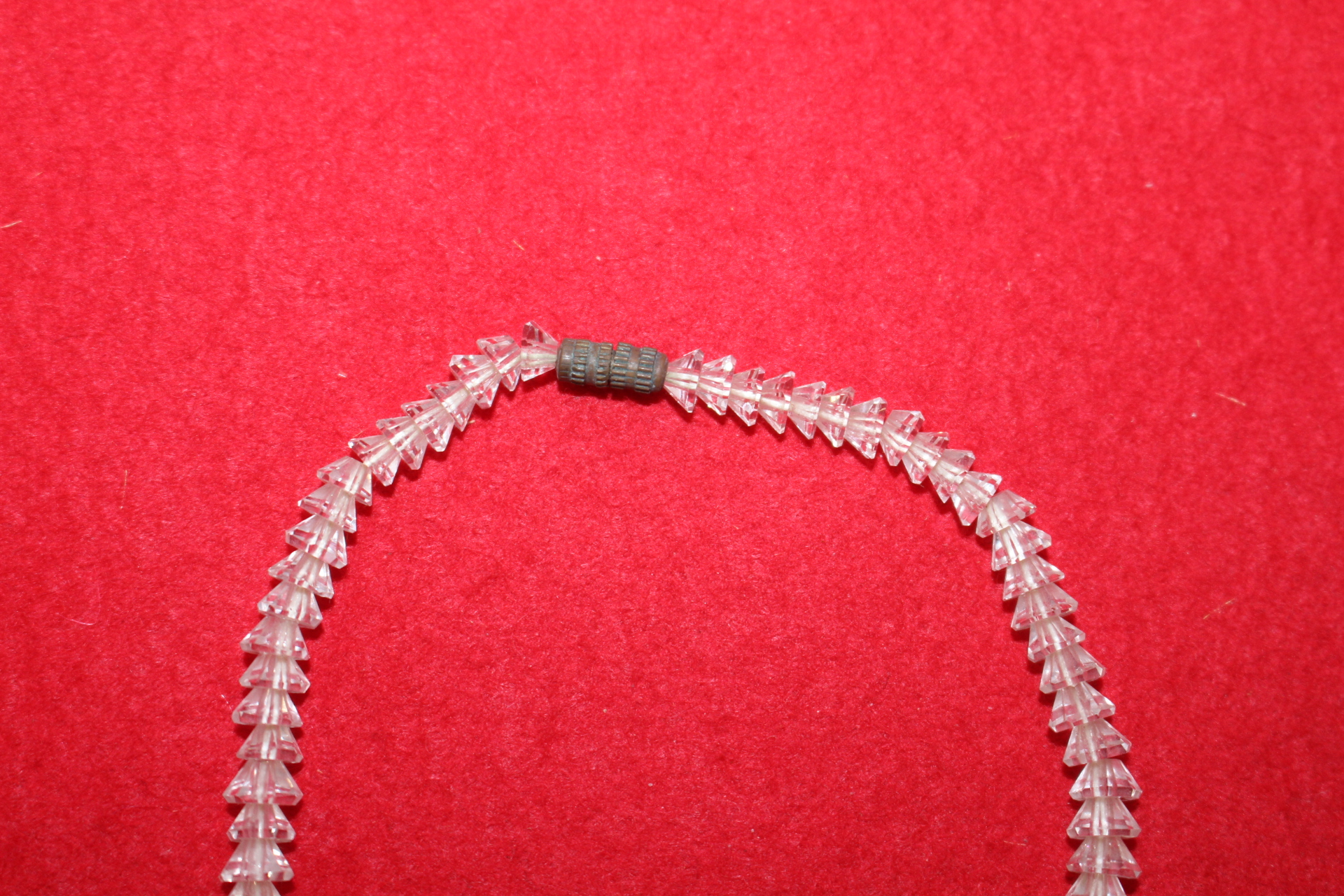 진품수정 목걸이