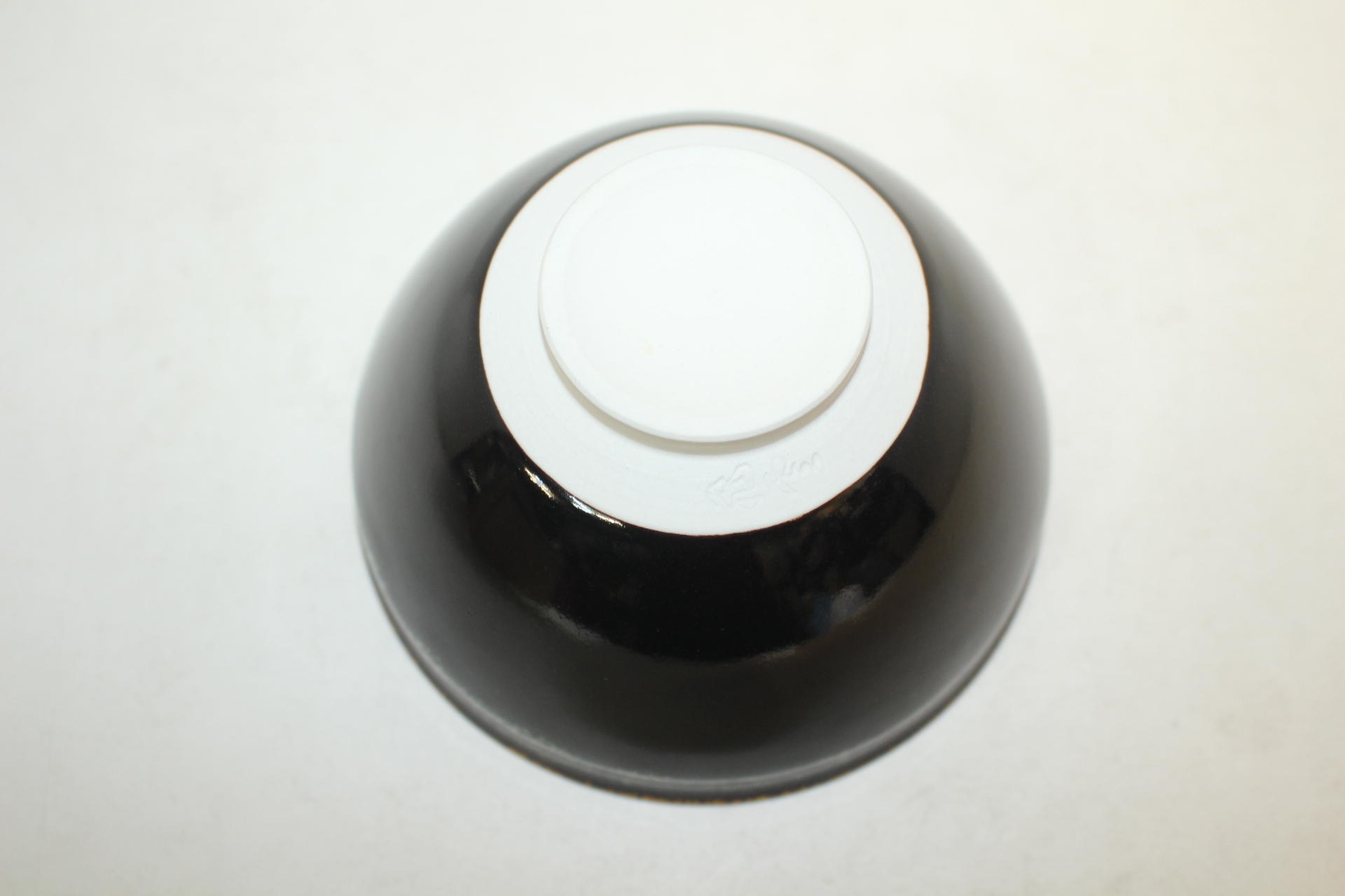 흑유청자 물방울 말찻잔