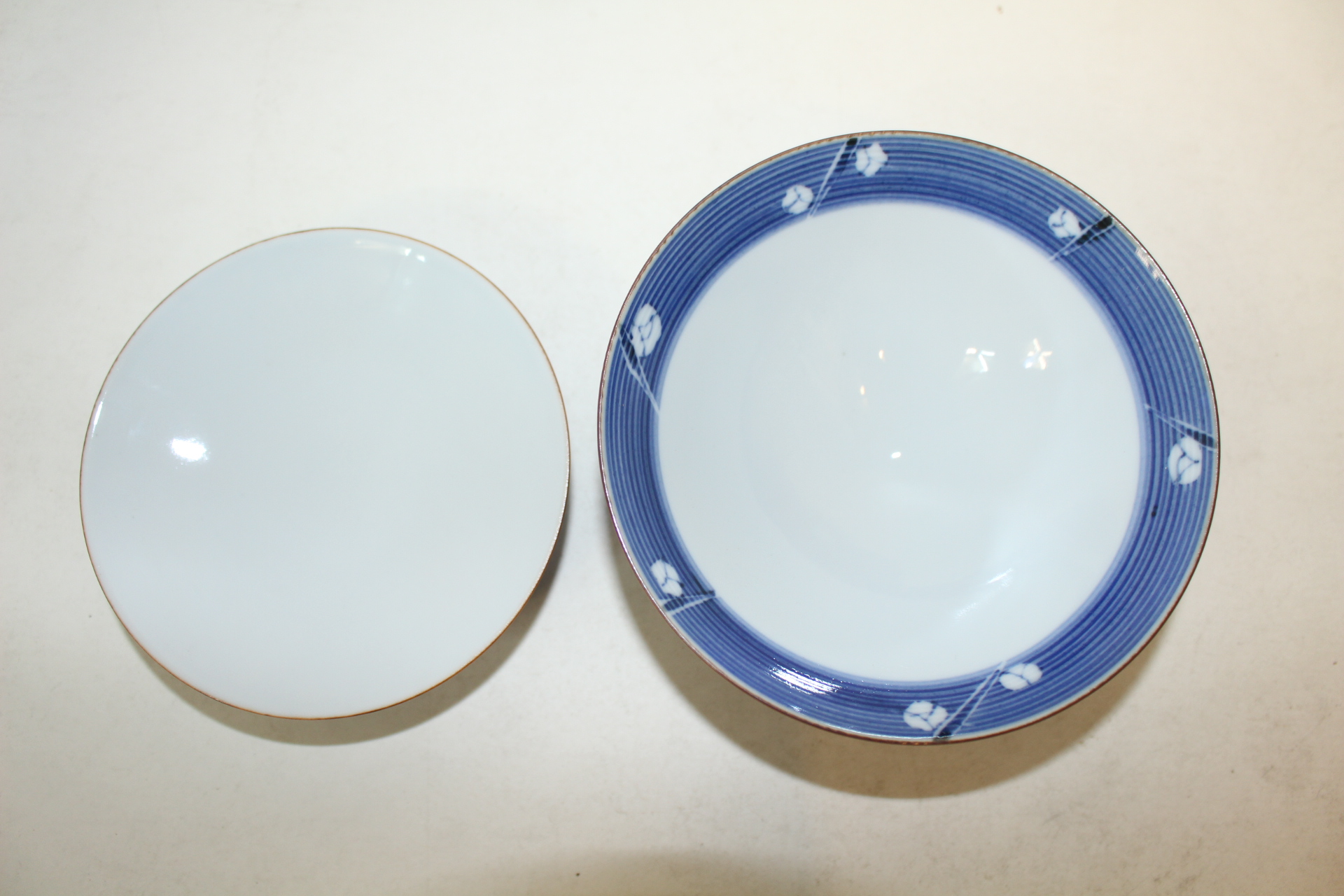 이마리 청화백자 개완2점 잔2점셋트