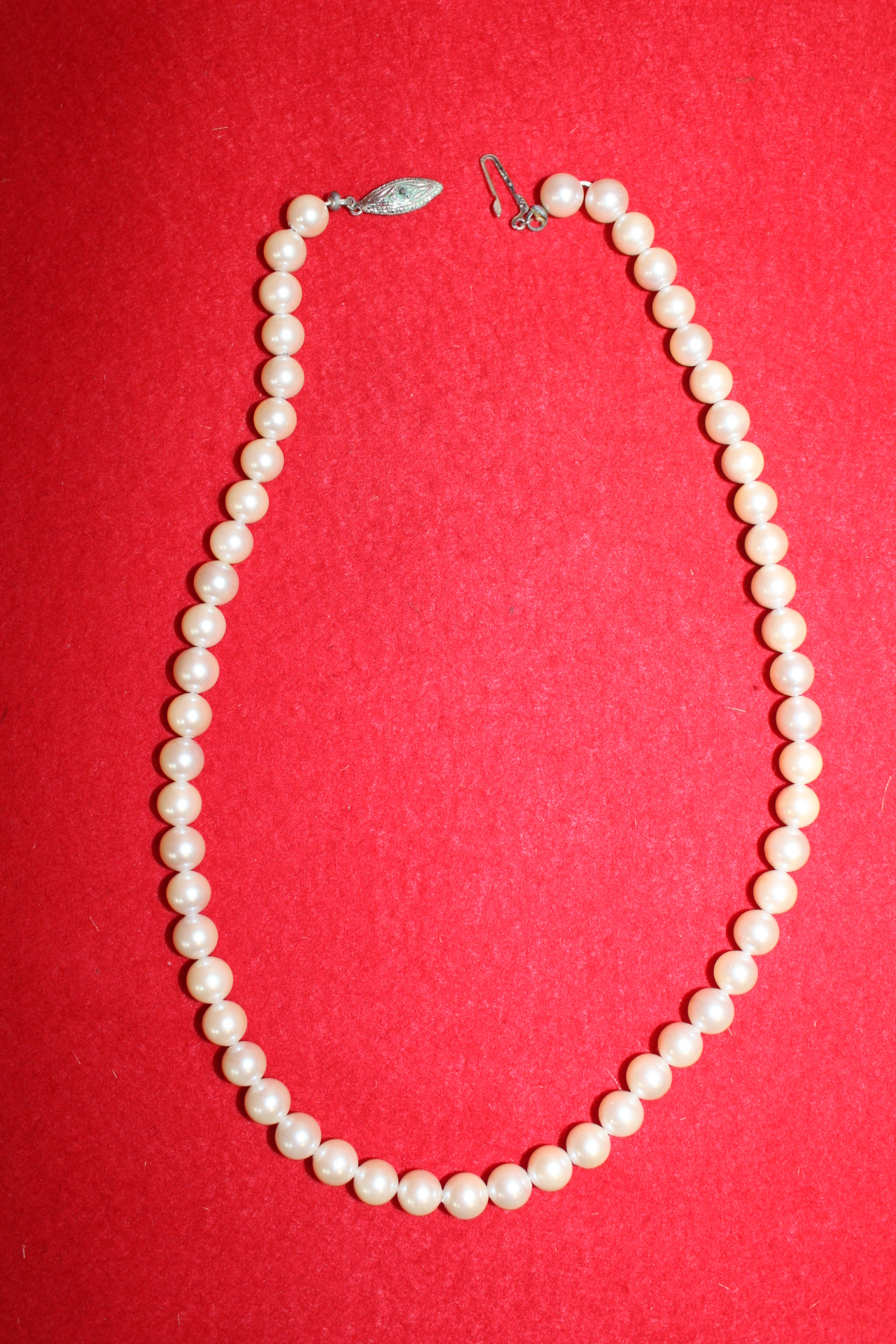 천연진주 순은고리 목걸이