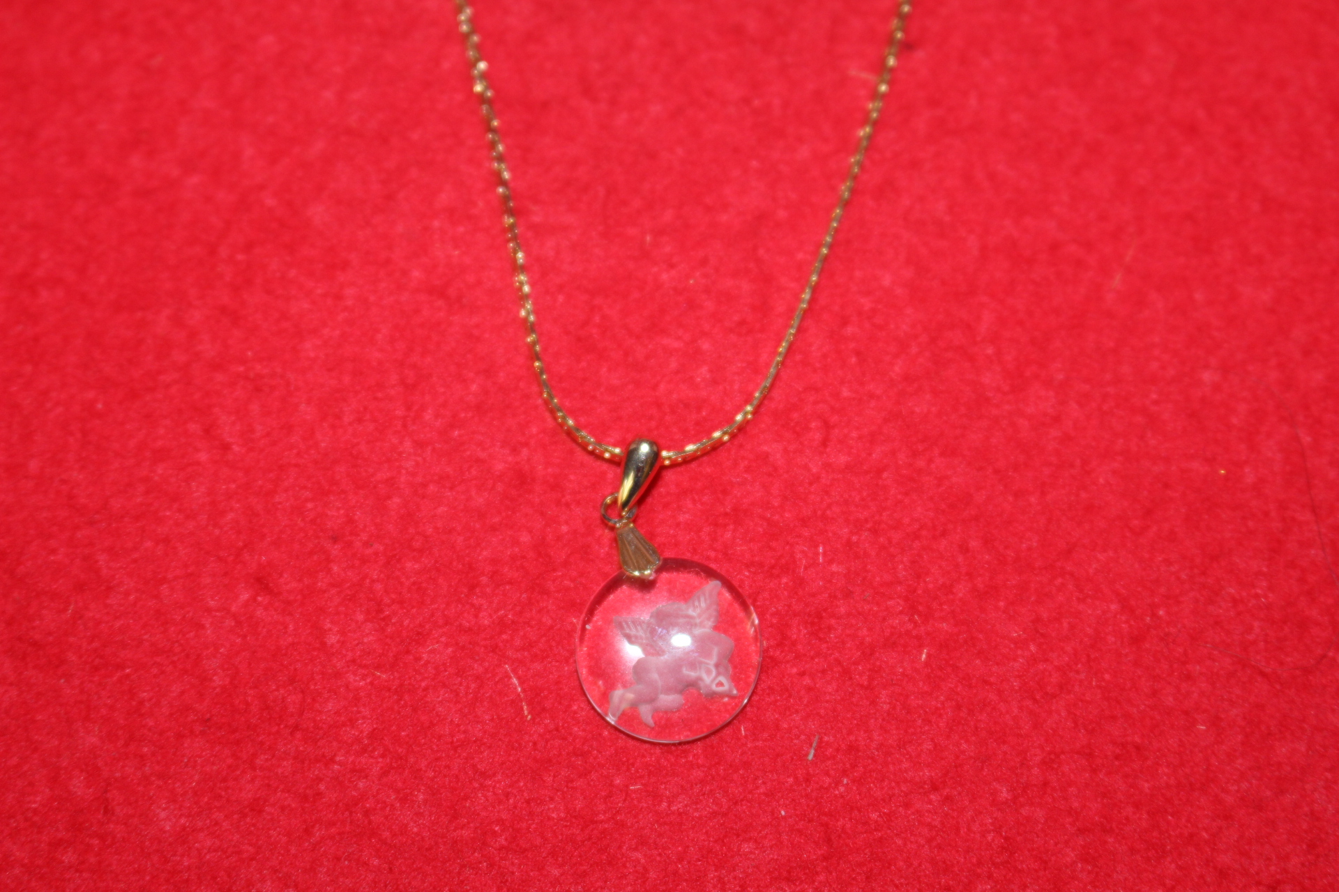 크릴스탈 화문 목걸이