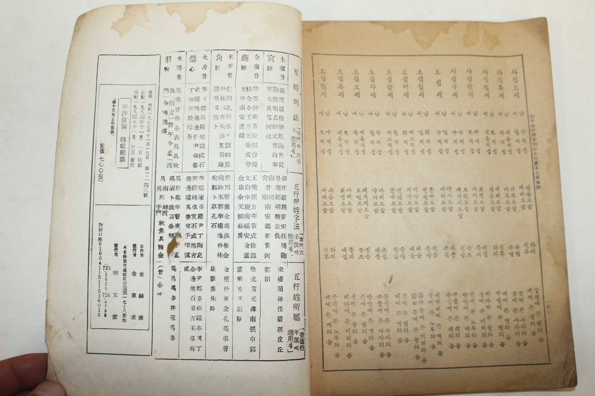 1964년 사십오구 송정토정비결