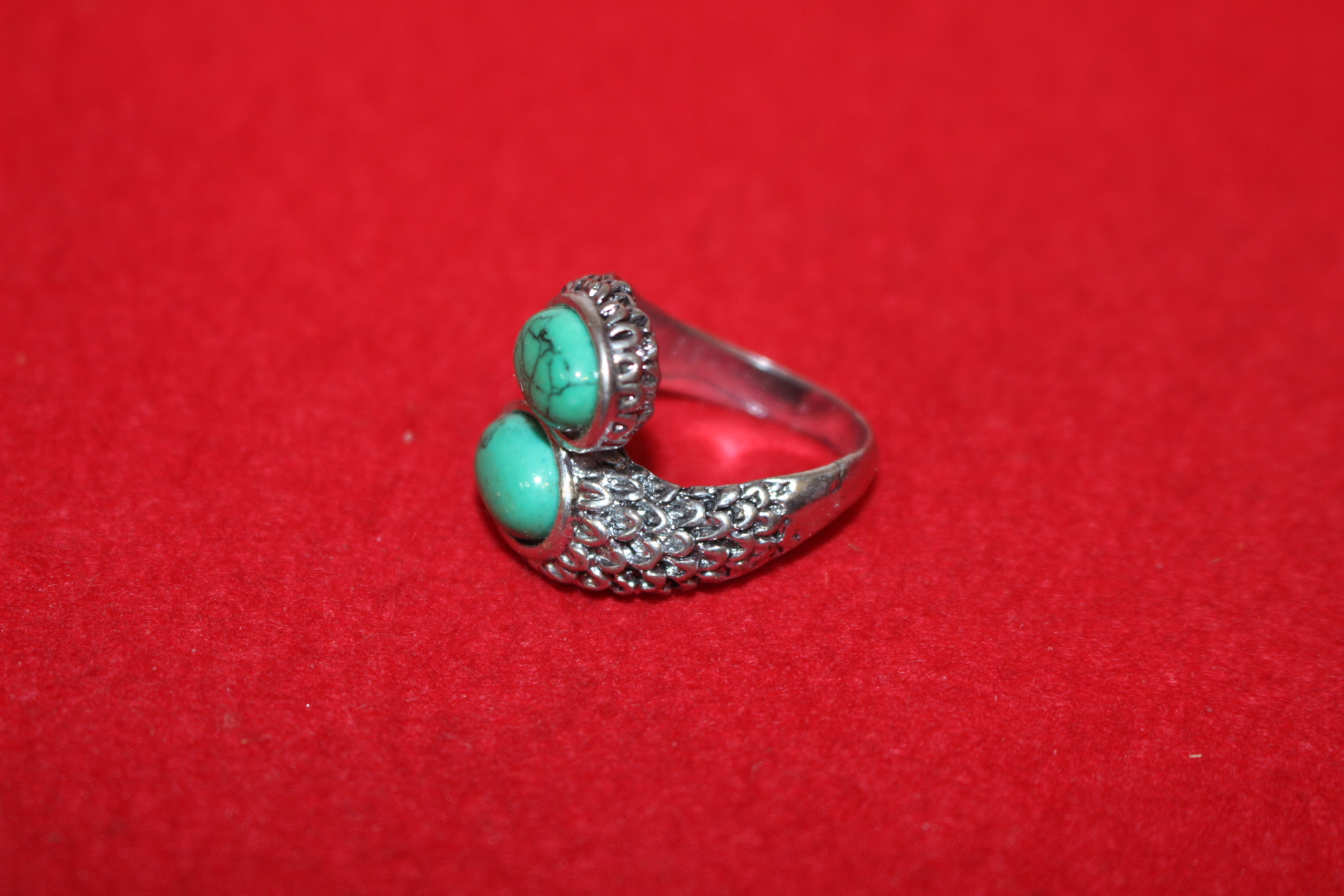 티벳터키석 백동반지