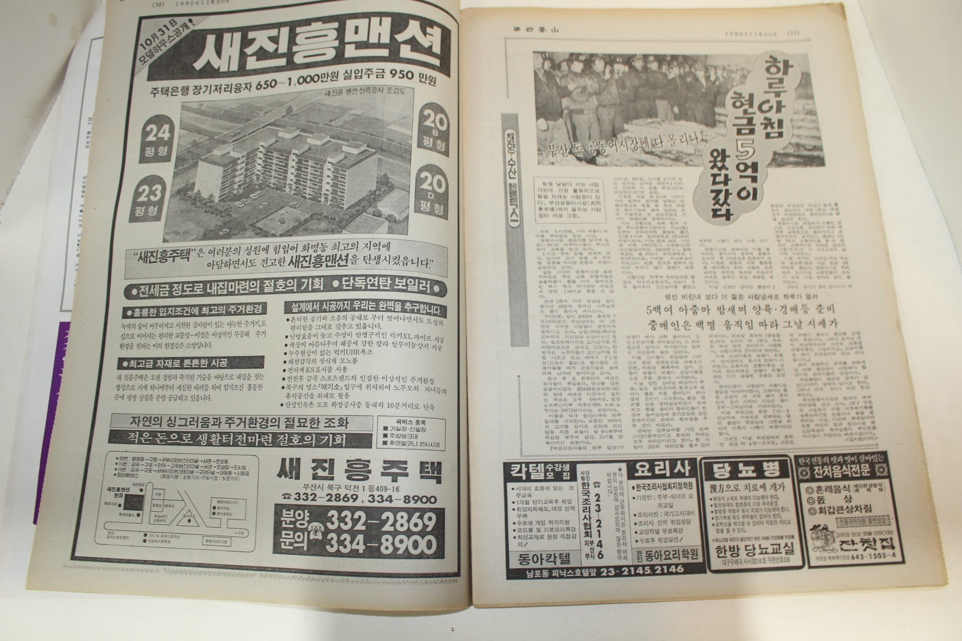 1986년 주간부산 잡지 11월30일자