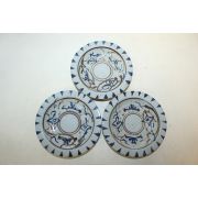 청자 화문화형완 3점