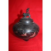 명품-작가의 수결이있는 청동음각화문 해태향로