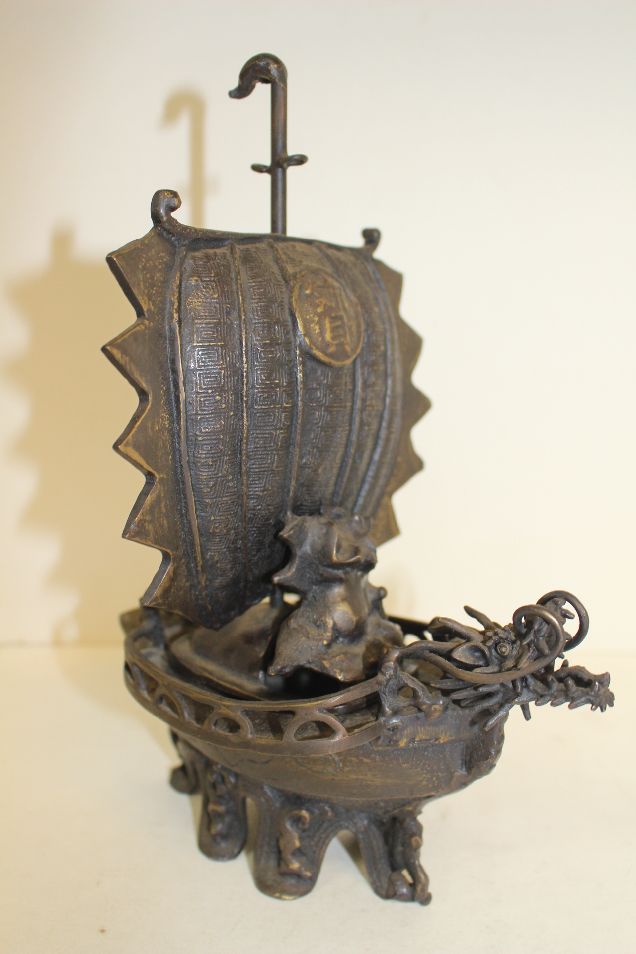 연대가좋은 청동으로된 용형배 향로