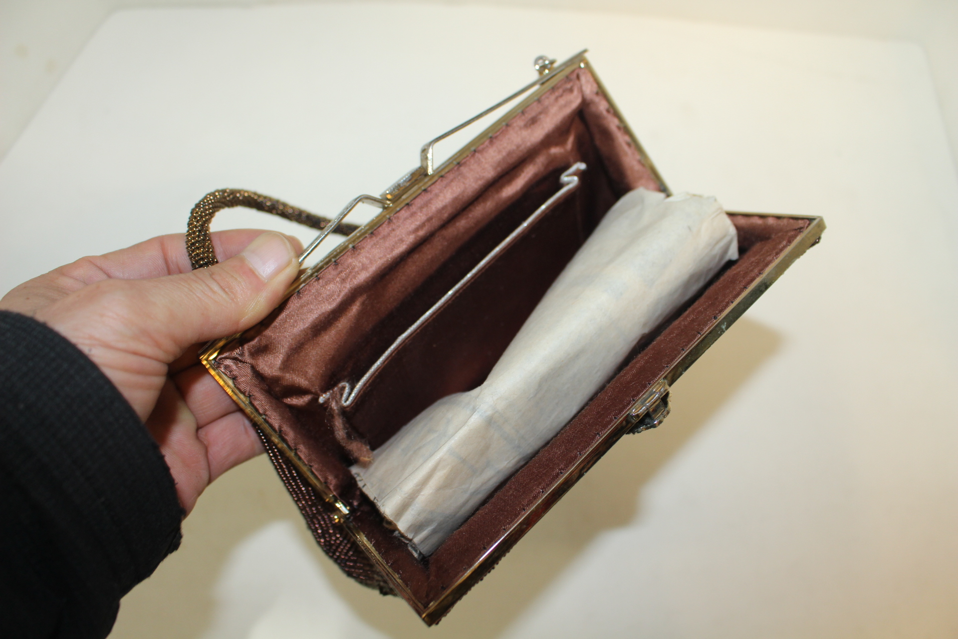 근대사 유리구슬재질로된 손가방