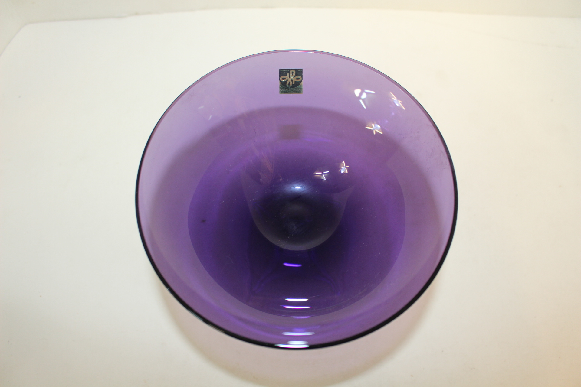 호야크리스탈 채색굽다리 완