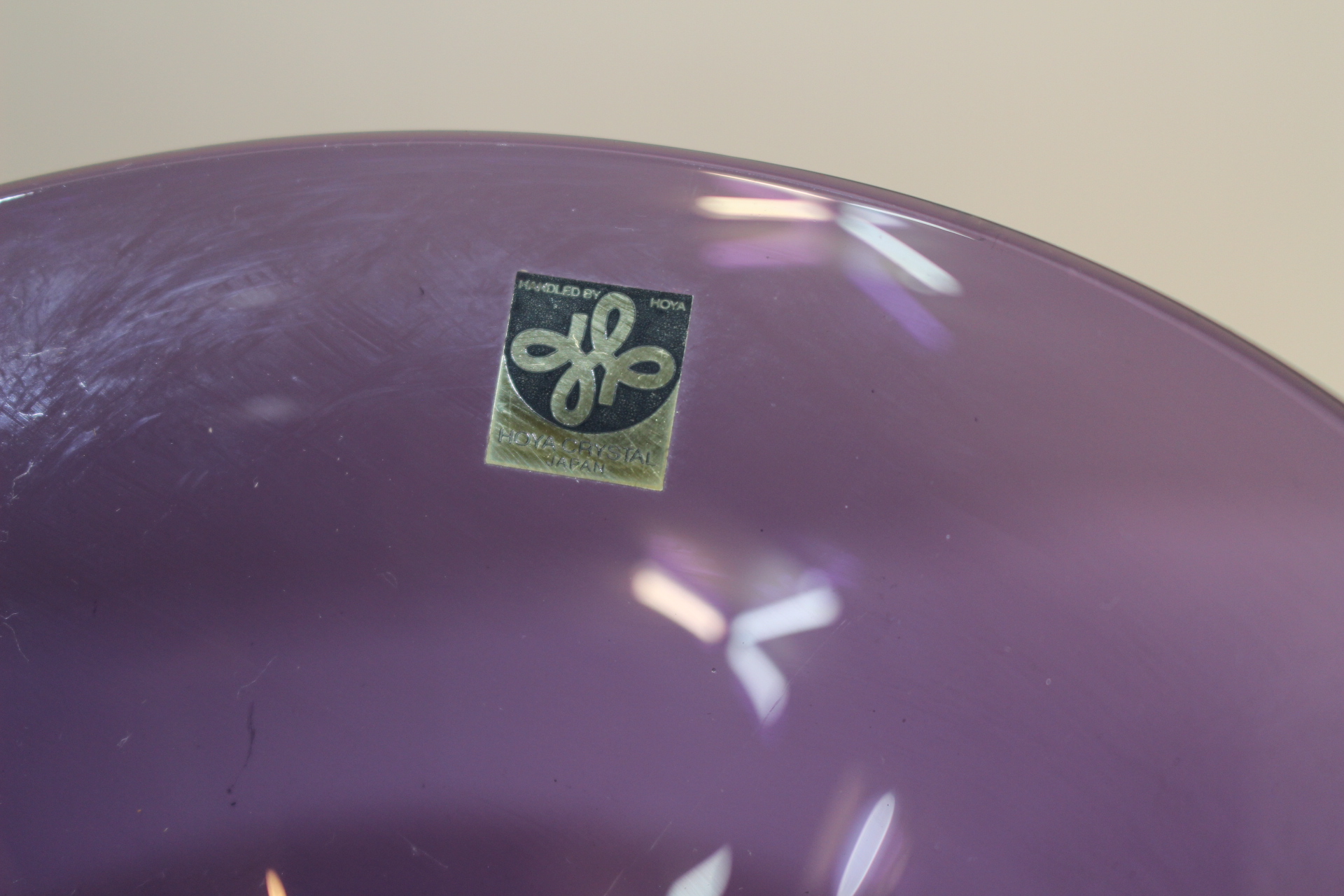 호야크리스탈 채색굽다리 완