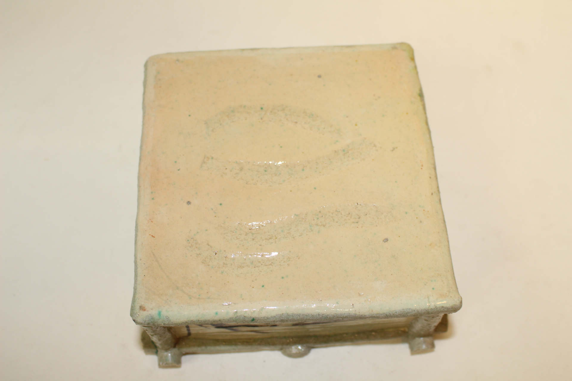 분청자 우물모양 사각 수완