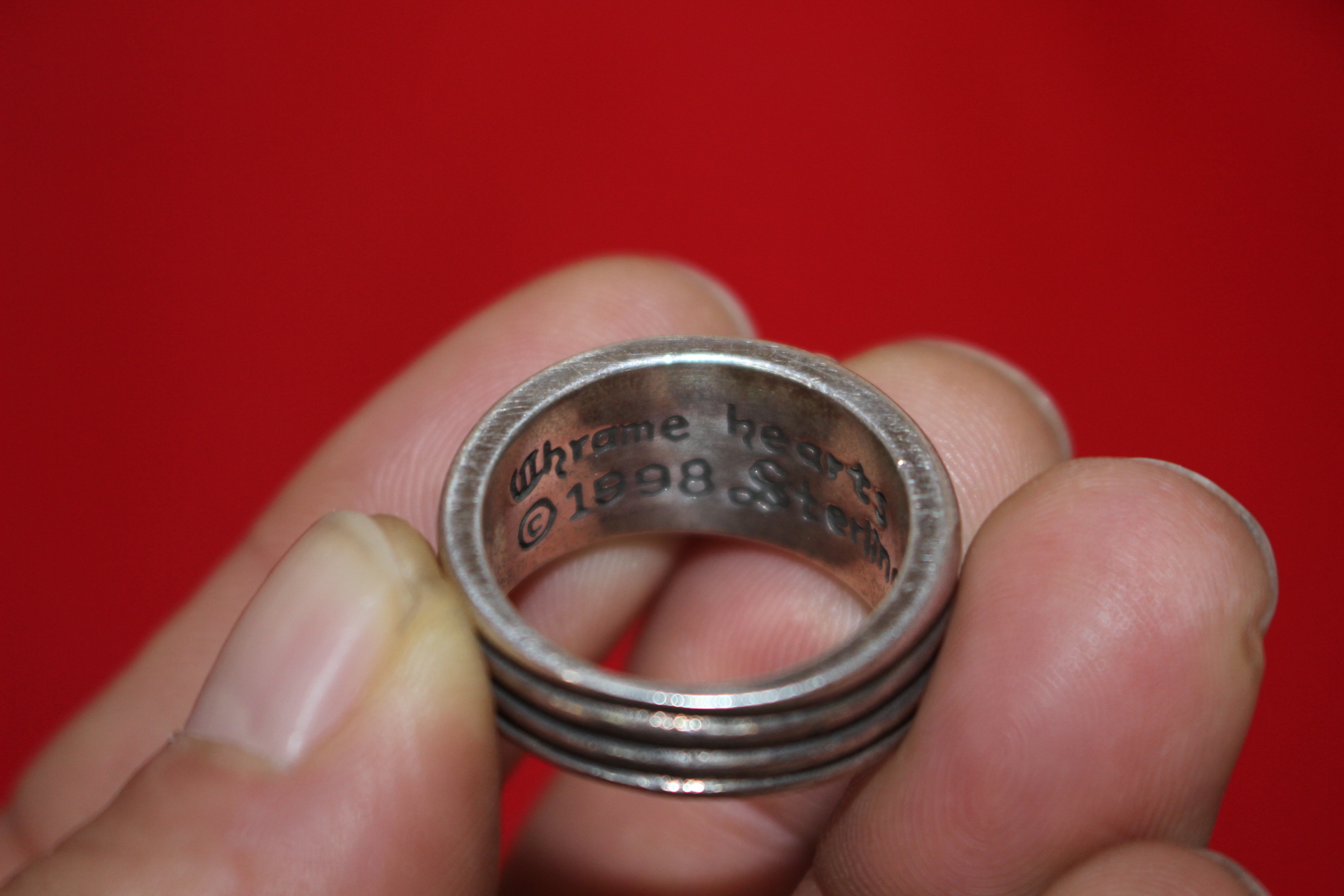 1998년 크롬하트 순은925 반지